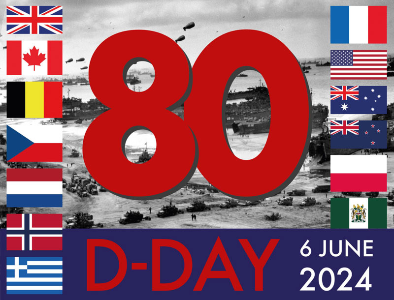 Official logo for D-Day 80 beacons